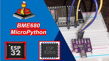 (Demo) MicroPython -  Display BME680 Sensor values on OLED Display with ESP32 and ESP8266