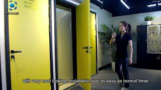 hydraulic door closer hinge, especially suitable for hidden doors, hotel doors etc.