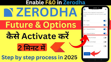 Zerodha me F&O kaise activate karein? | Futures & Options Activation Guide 2025