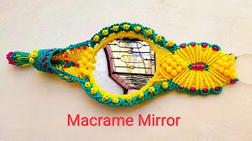 Macrame New Design Mirror with Basket Tutorial || Full Part