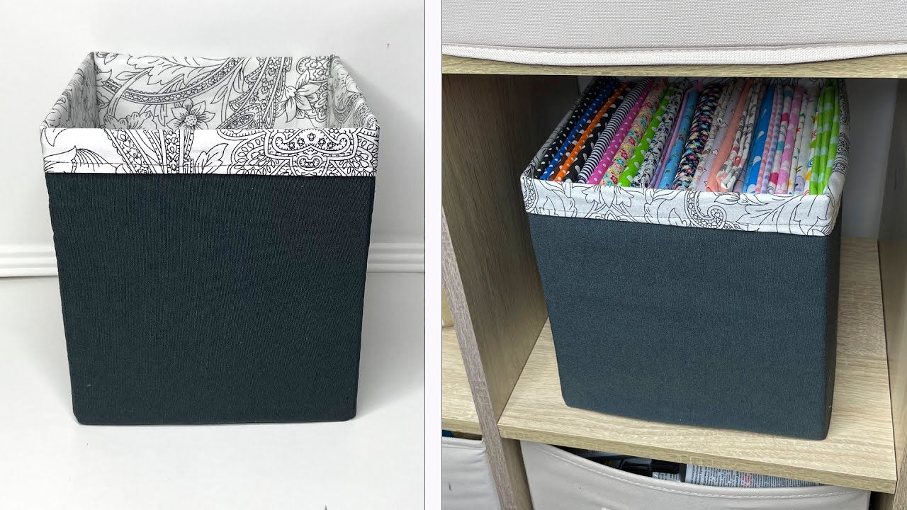 Foldable and Washable Storage Box/ DIY Fabric Box 