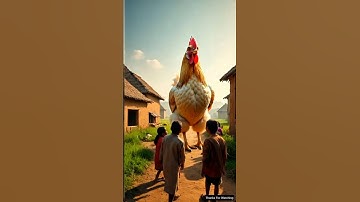 "A giant chicken enters the village." #ai #aishorts #aianimation #animation #shorts