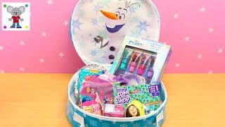 Maleta de FROZEN llena de JUGUETES SORPRESA, Huevos Sorpresa y Brillos Labiales