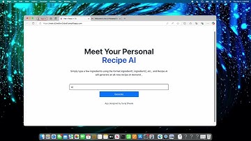 Recipe AI: Personalized Recipe Generator Demo | React & AWS Amplify Project
