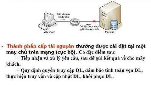 Tin học 12_ Bài 12.Các loại kiến trúc của Hệ CSDL