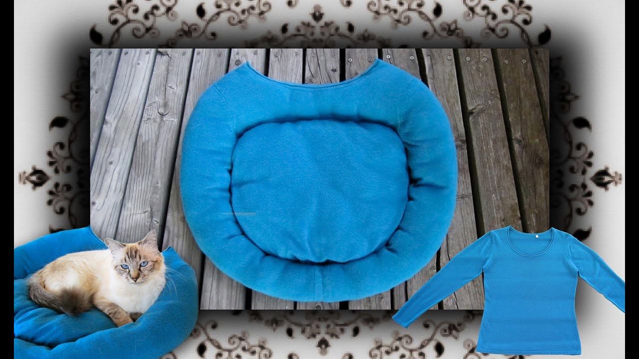 DIY 😻 Pullover Bett für Katzen & Hunde | Pet bed from a sweater - YouTube