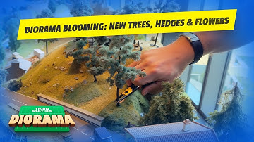 Adding More Greenery to Our Model Train Diorama – Poplar Alley, Flowers & Realistic Trees