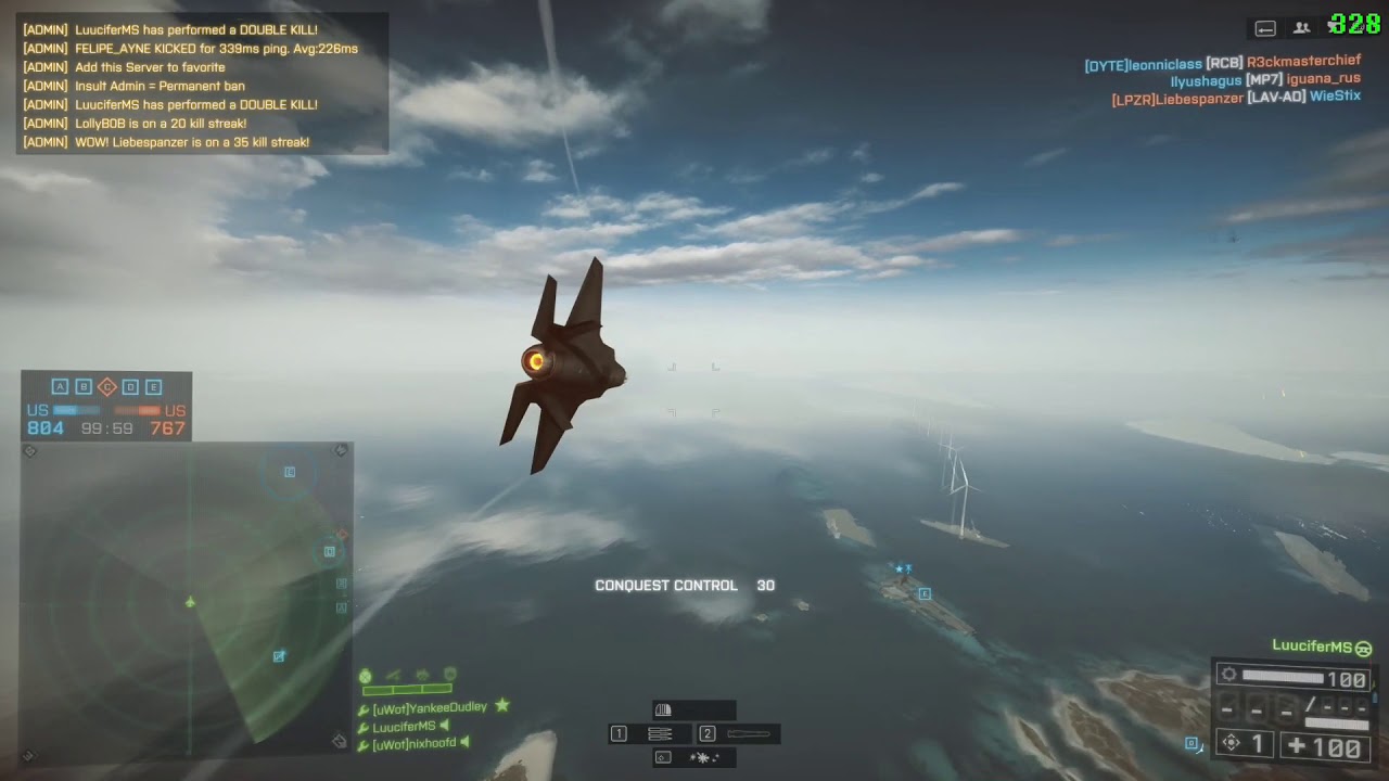 BF4 Stealth jet gameplay 32-0