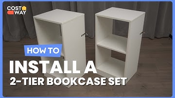 How to Install the 2-tier Bookcase Set of 2 with Anti-toppling Device | CB10441-2 #costway #howto