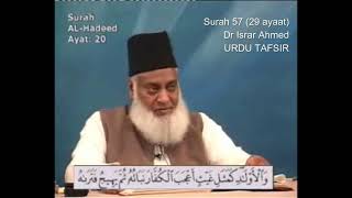 Surah 57 Ayat 20 Surah Hadid Dr Israr Ahmed Urdu
