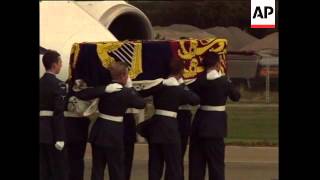 UK RAF NORTHOLT PRINCE CHARLES RETURNS WITH BODY OF PRINCESS DIANA