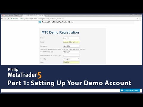 Phillip MT5 - Setting Up Your Demo Account (Part 1)