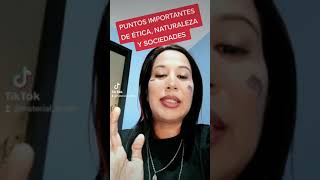 PUNTOS IMPORTANTES DE ÉTICA, NATURALEZA Y SOCIEDADES. by Material Koalín 57 views 1 year ago 2 minutes, 30 seconds