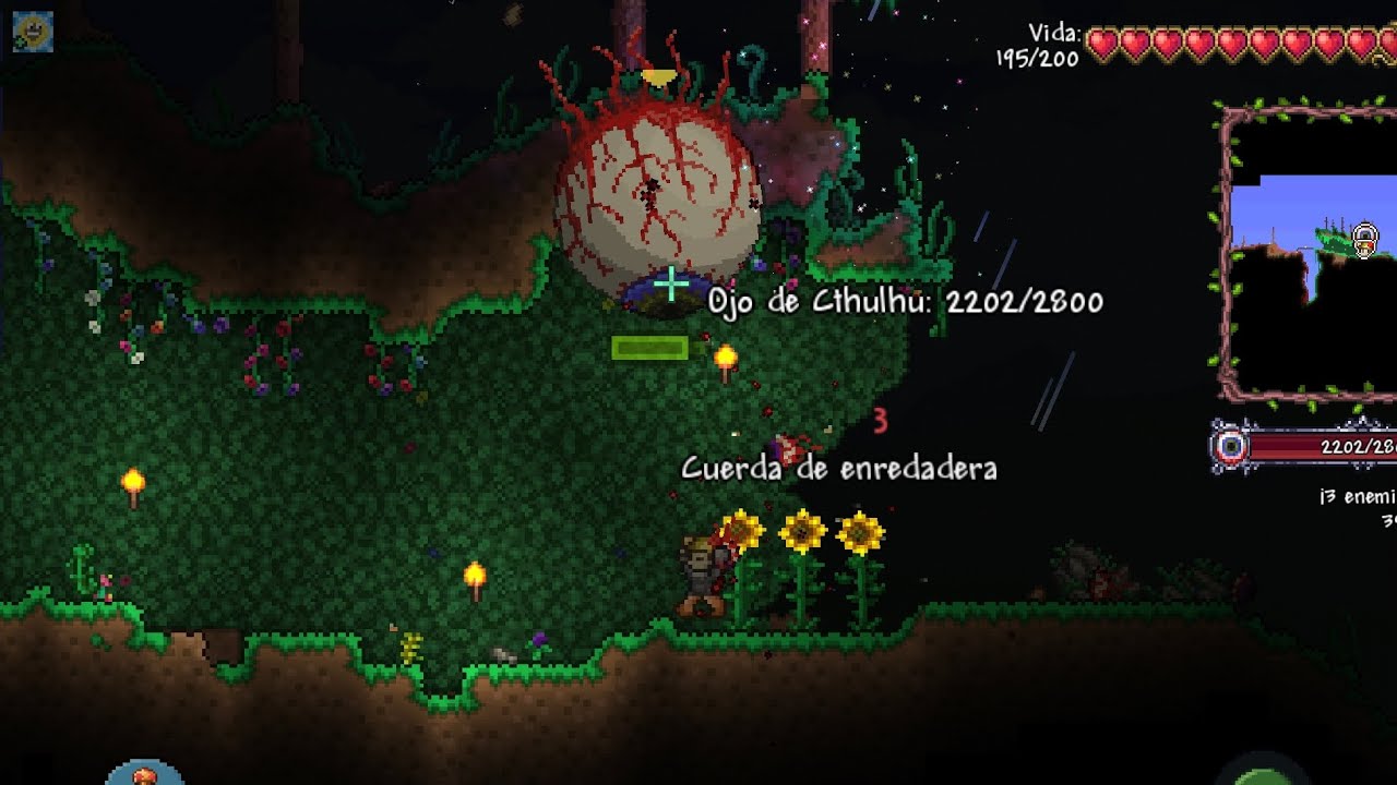 El ojo de Cthulhu, la espada encantada y la isla en el cielo!!! (Terraria #4)