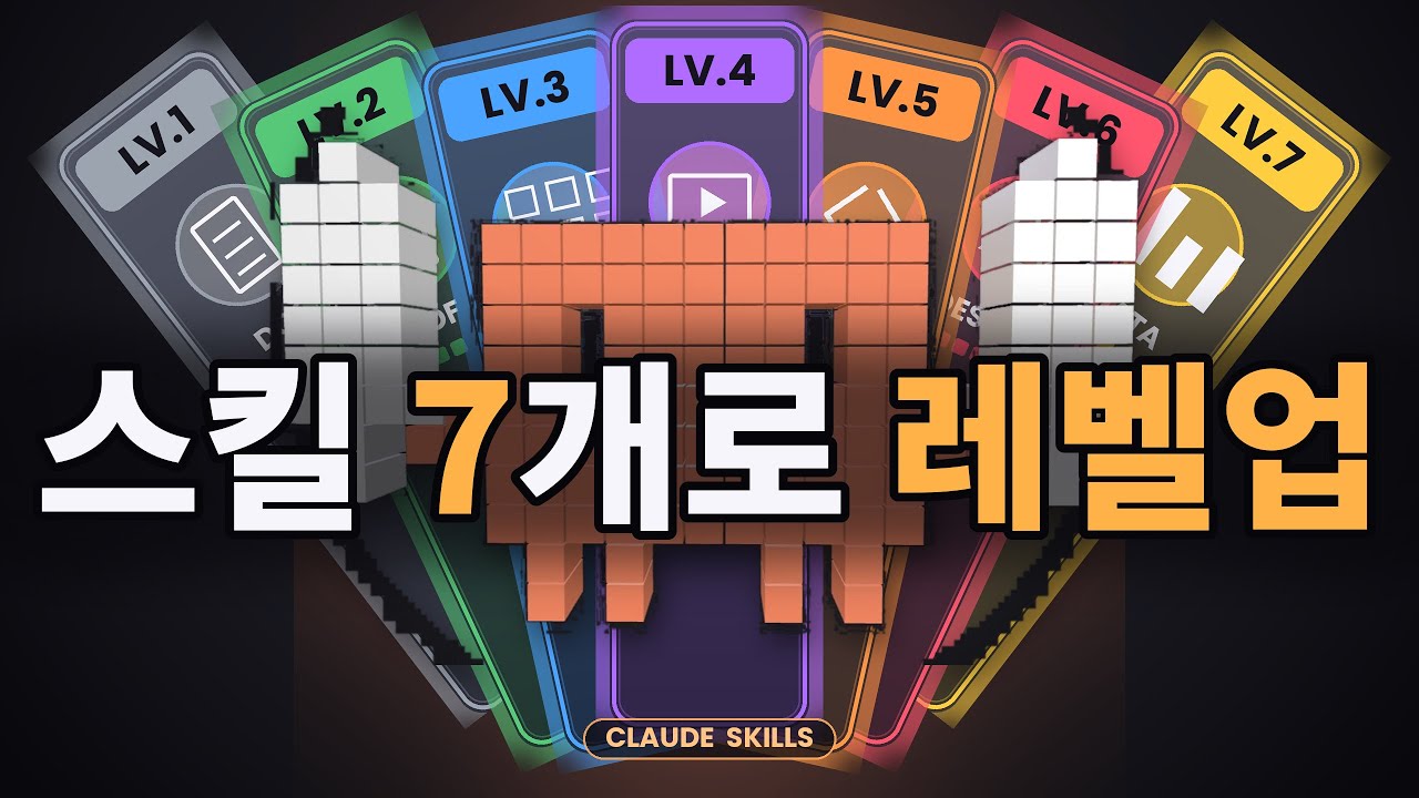 클로드 코드 10분안에 레벨업 시키는 필수 스킬 7개 전부 공개합니다