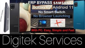 FRP Bypass Samsung Android 11 2022 Update A12/S&NOTE20/21 One UI Core 3.1 Unlocked. Without PC No PC
