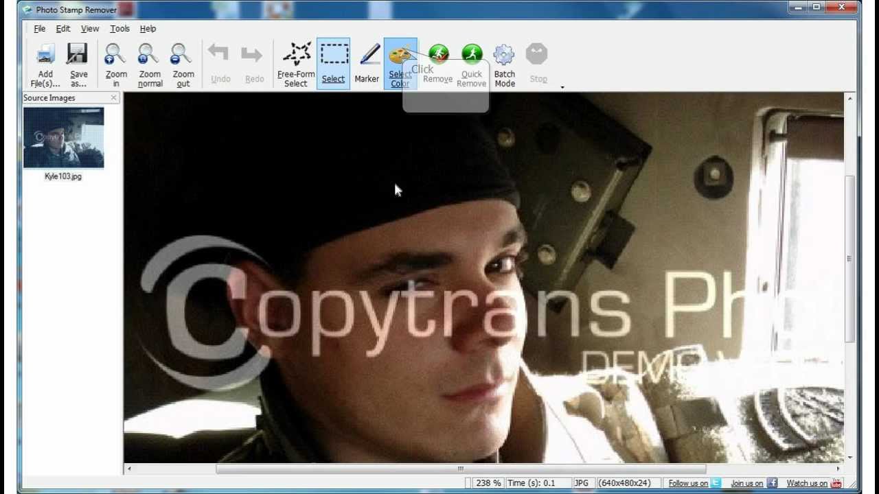 How to remove complex transparent watermark from Photo