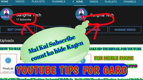 How to hide subscribe on YouTube || Maikai subscribe hide Kagen || Sangma Tech