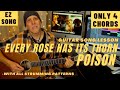 Poison Every Rose Has Its Thorn Guitar Song Lesson w/ strumming patterns