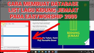 MEMBUAT LIST LAGU KIDUNG JEMAAT DALAM  EASYWORSHIP 2009 screenshot 5