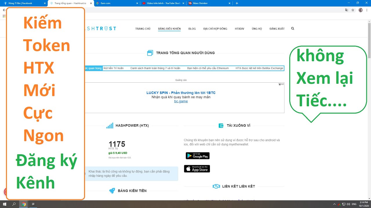 [Mới] Nhận Token HTX Free 100% Cực Ngon Đã List Nhiều Sàn - YouTube