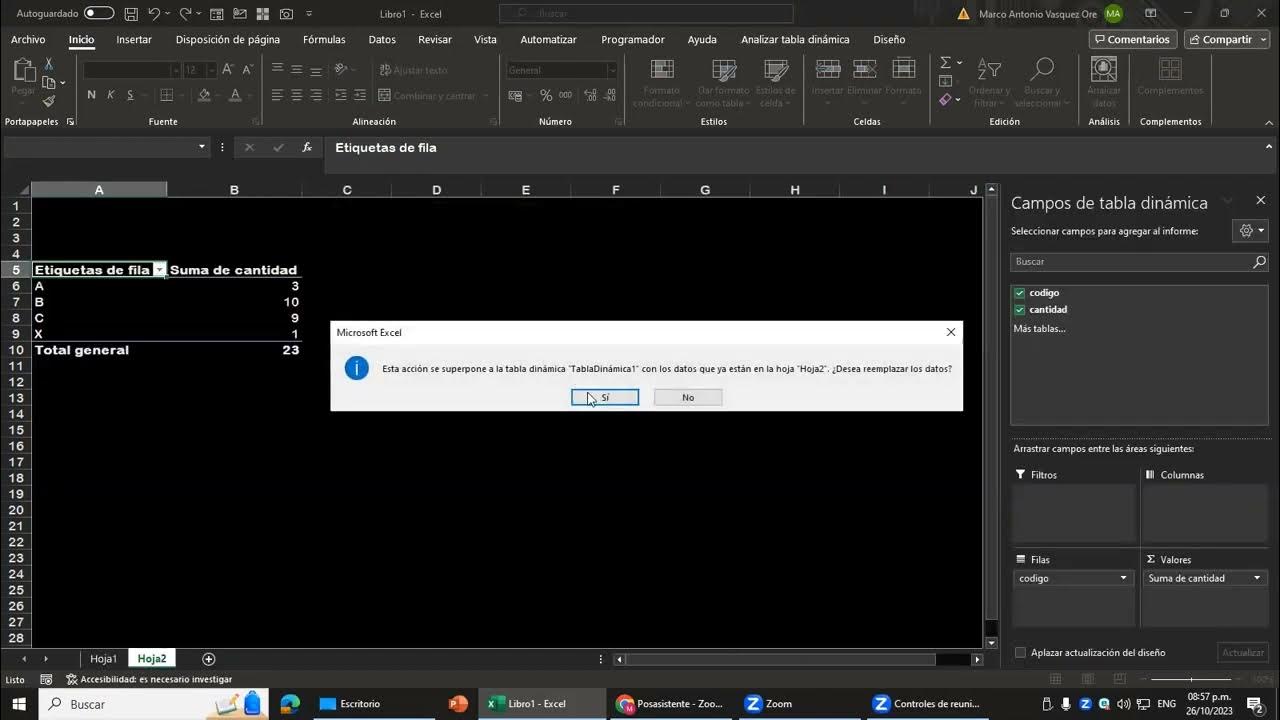 Tablas dinámicas con macros YouTube