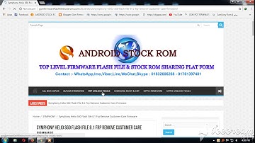 Symphony Helio S60 Flash File 8 1 Frp Remove Customer Care Firmware