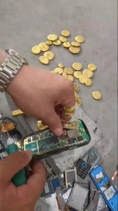 Recycle old phone to recover gold #gold #shorts #goldrecycling 96