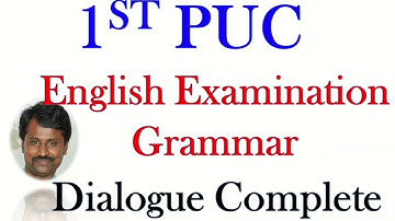 1st PUC English examination grammar. Dialogue complete @learneasilyhub