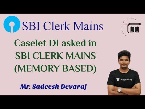 SBI Clerk Mains|| Caselet DI asked in SBI Clerk mains(Memory Based) || Mr.Sadeesh Devaraj