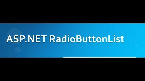 How we Use RadioButtonList Control in Asp.Net | C# Basic Concepts