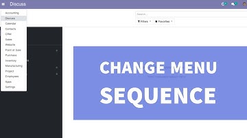 How To Change Menu Sequence in Odoo