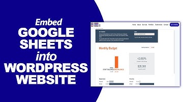 How to Embed Google Sheets into your WordPress Website