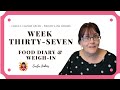 CARLA'S CALORIE CRUSH WEEK 37 | WEIGH IN RESULTS & FOOD DIARY | CALORIE COUNTING UK | CARLA JENKINS