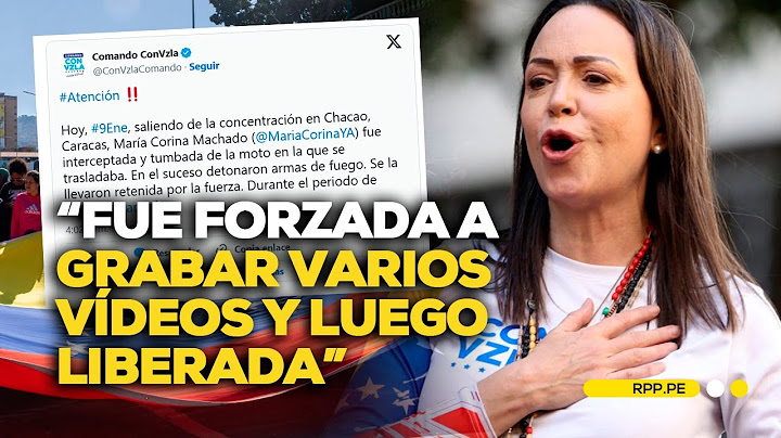 María Corina Machado fue secuestrada y luego liberada, informó su equipo #RPPESPECIALES | BREAKING