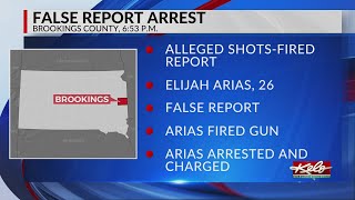 Shots-fired false report leads to arrest in Brookings Co.
