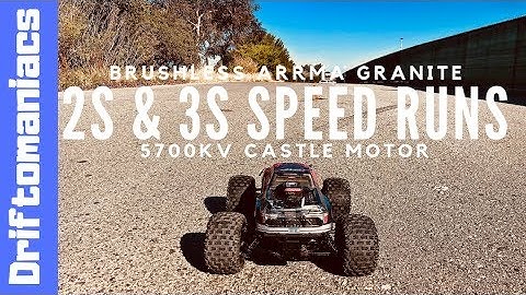 Brushless Arrma Granite 2S & 3S Speed Runs