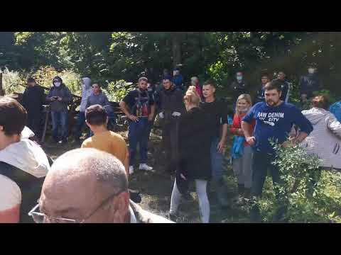 Кадры погромов лагеря