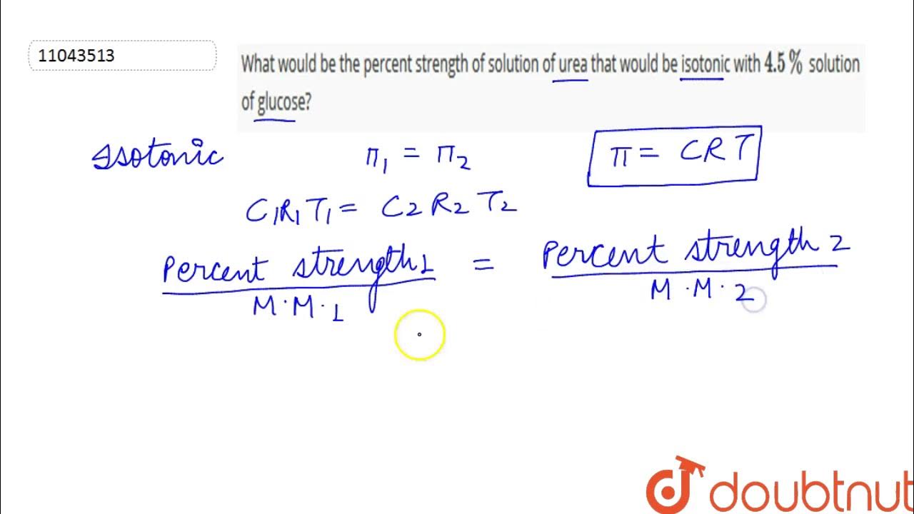 The osomotic pressure `pi` depends on the molar concentration of the