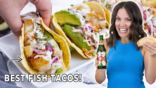 Best Baja Fish Tacos with Lime Crema