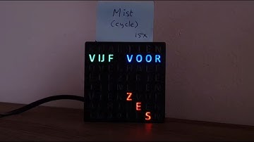Dutch WordClock with animation Mist