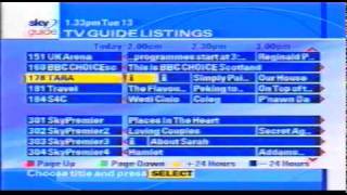 Sky Digital Menu 1999