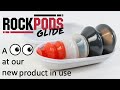 Rockpod glides in use  demonstration of the sliding silicone cups from rocktape