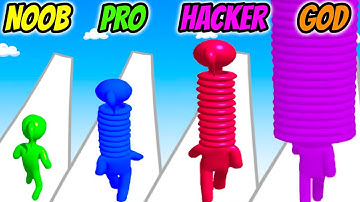 Longest Neck Stack Run 3D - NOOB vs PRO vs HACKER vs GOD