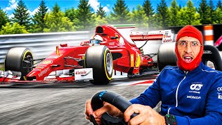 Professional Driver Tries Racing Simulator...