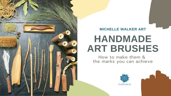 Mark Making with Handmade Art Brushes a Tutorial 