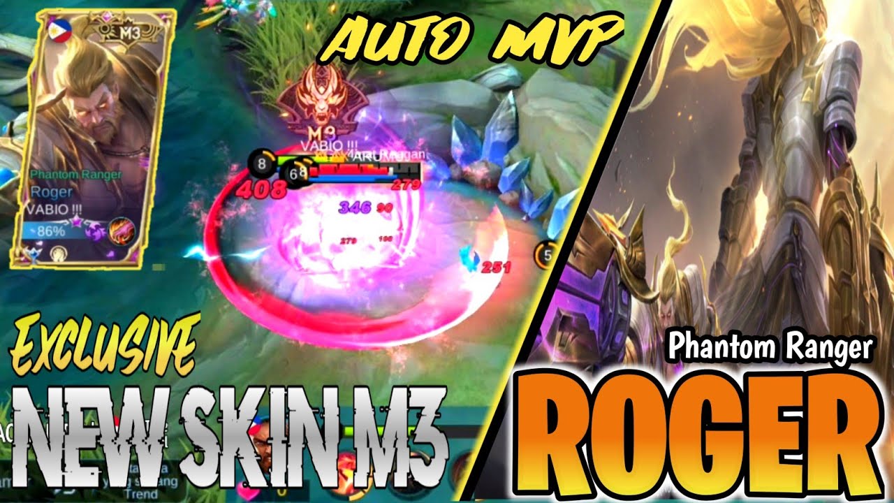 roger m3 skin effect | roger m3 skin gameplay by top global VABIO