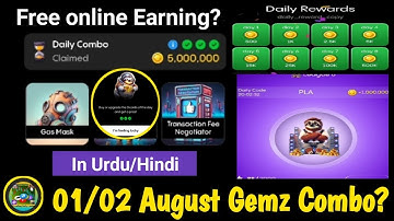 Gemz Daily Combo  | 01/02 September 24 Cipher Code | Daily Reward | Badhyaa Crypto | In Urdu |