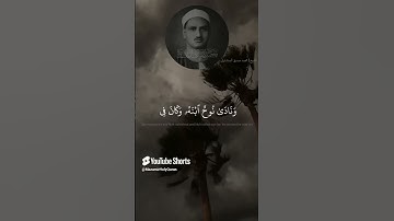 وَهِىَ تَجْرِى بِهِمْ فِى مَوْجٍۢ كَٱلْجِبَالِ   القارئ الشيخ محمد صديق المنشاوي   سورة هود