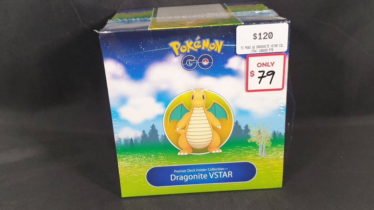  Pokémon TCG: Pokémon GO Premier Deck Holder  Collection—Dragonite VSTAR : Toys & Games